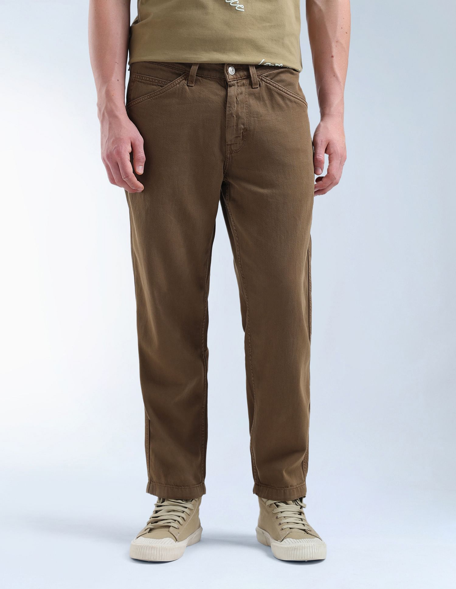 Flying Machine 90's Cobain Loose Fit Cropped Trousers