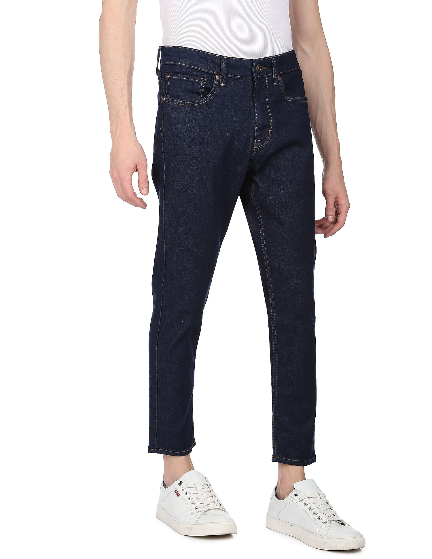 Flying Machine Mid Rise Morrison Cropped Fit Jeans