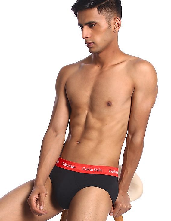 Buy Calvin Klein Underwear Men Black Elasticized Brand Waist Solid