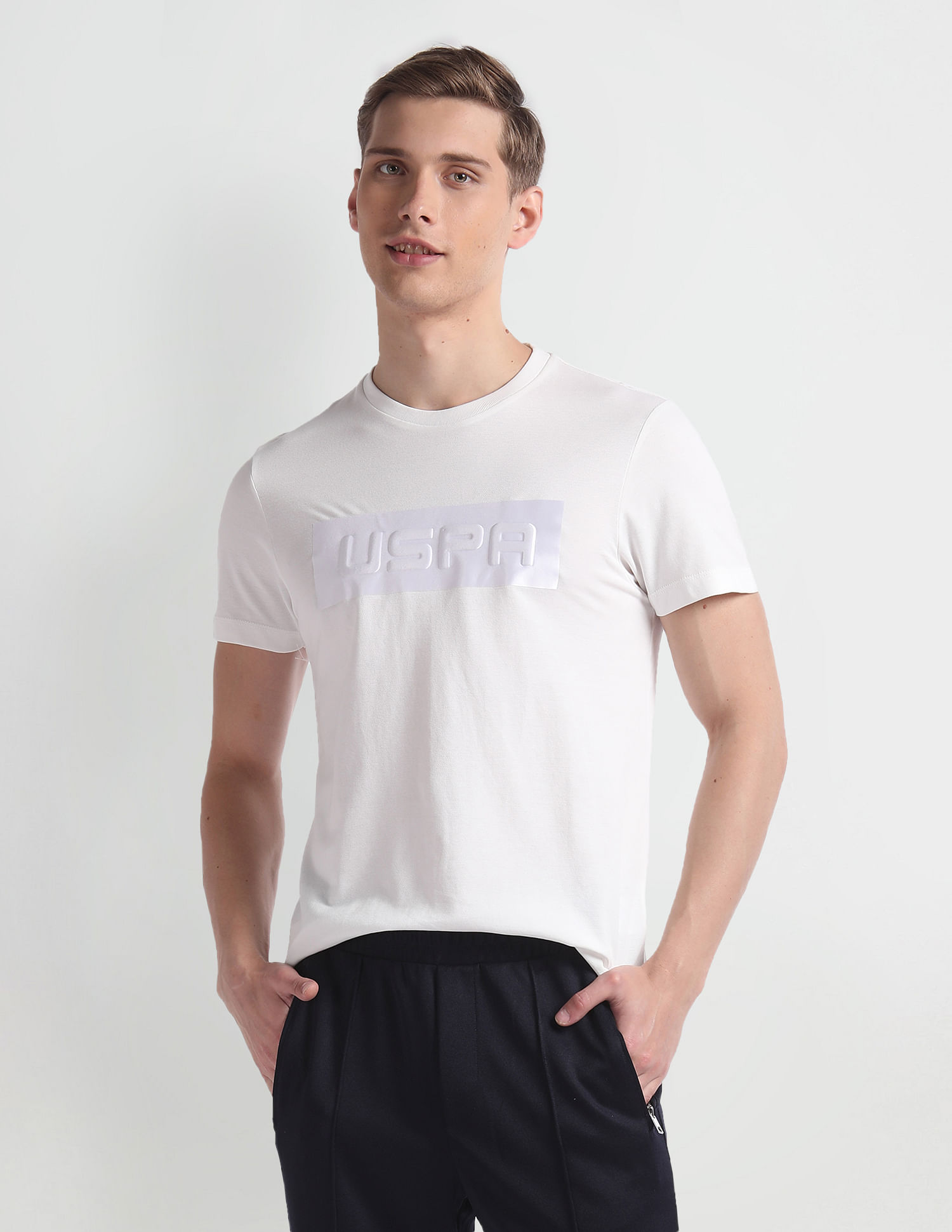 U.S. Polo Assn. Denim Co. Brand Print Cotton T-Shirt