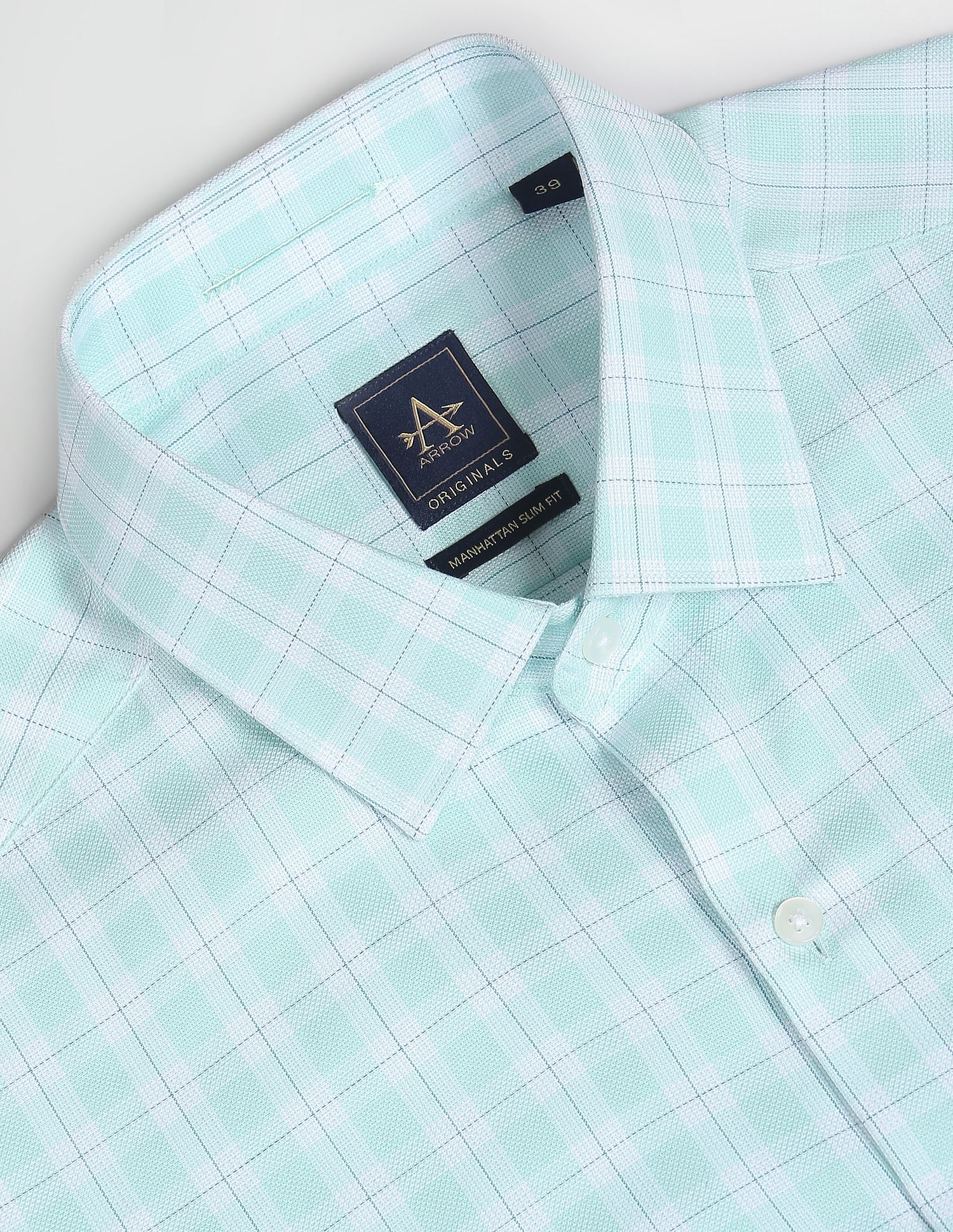 Arrow Manhattan Slim Fit Cotton Formal Shirt
