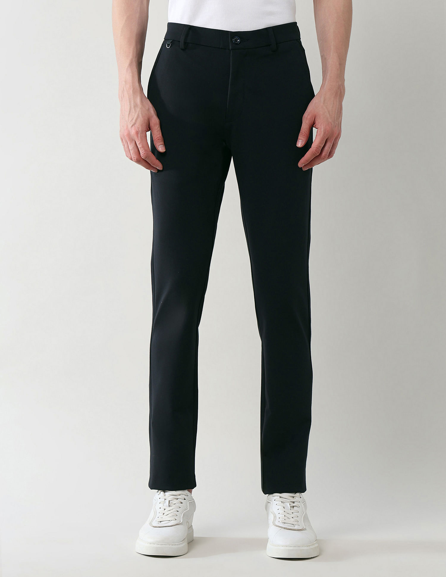 Arrow Sport Solid Super Slim Fit Trousers