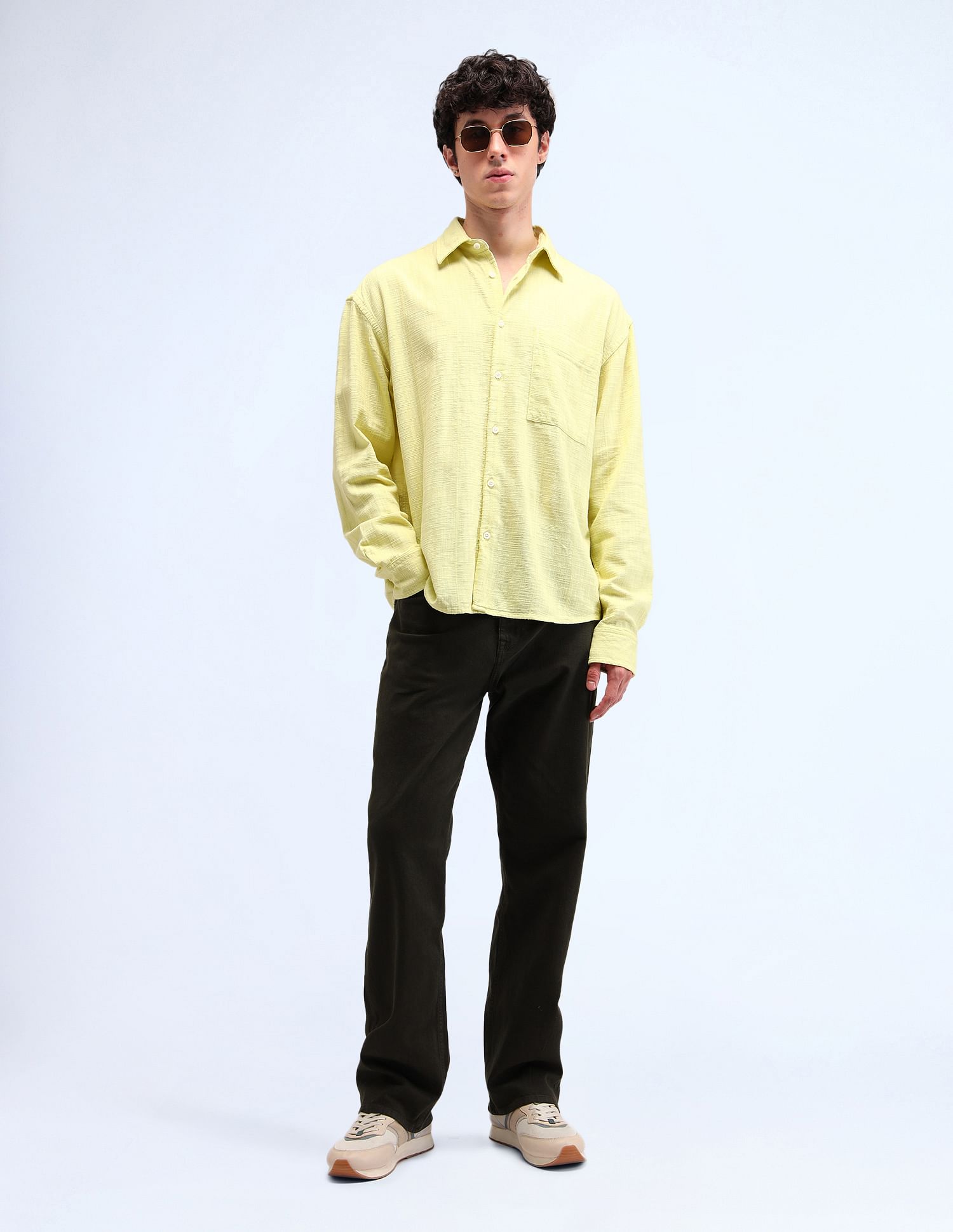 Flying Machine All-Over Oversized Fit Shirt
