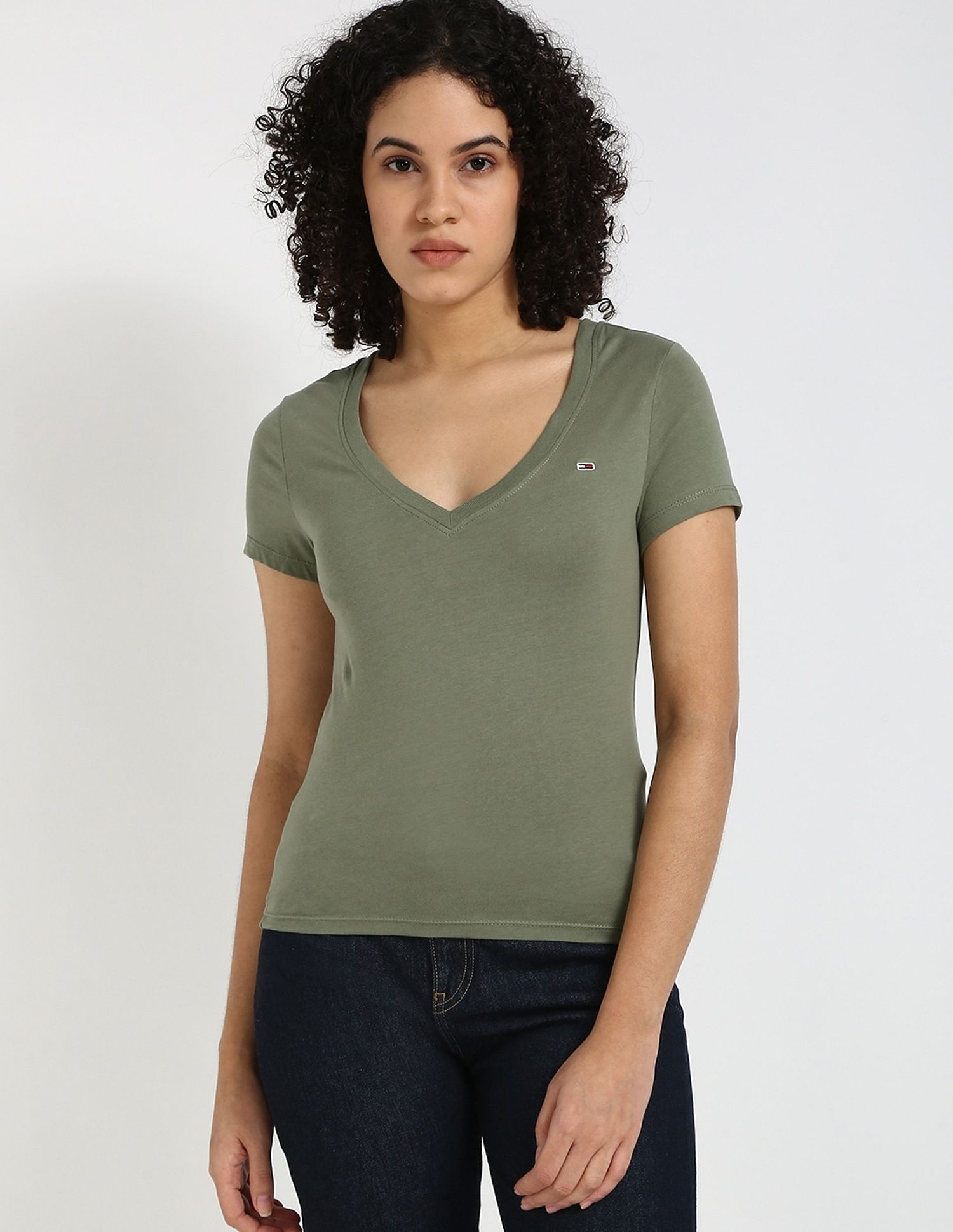Tommy Hilfiger Solid Slim-Fit Cotton T-Shirt