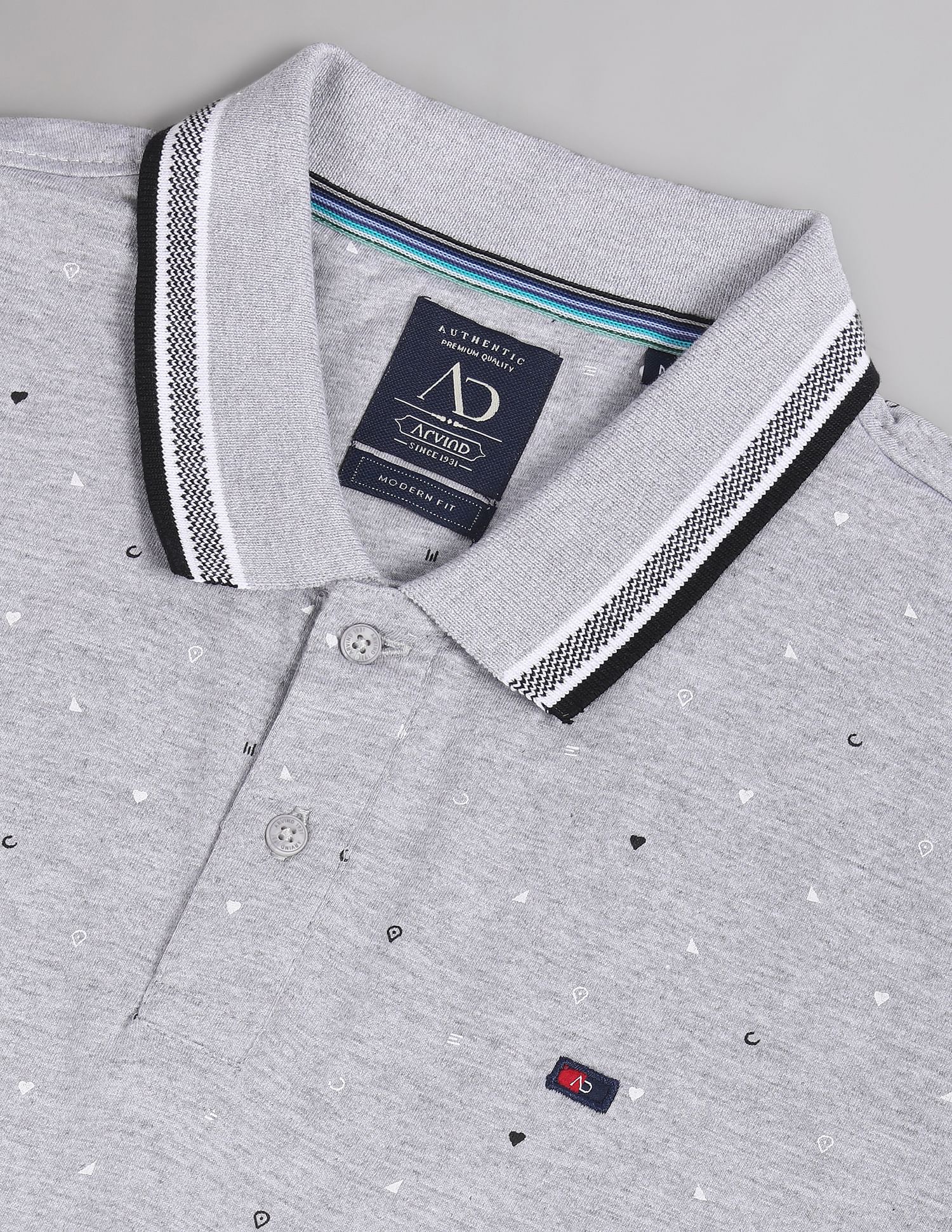 AD by Arvind Cotton Slim Real Deal Polo Shirt