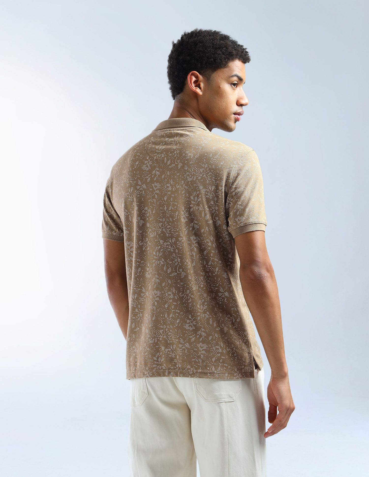 Flying Machine Floral Printed Essentials Polo Shirt
