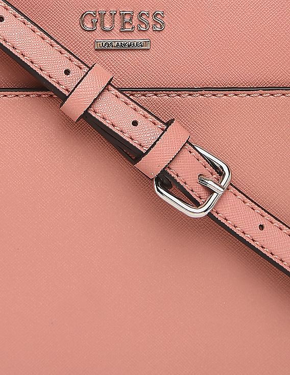 Buy GUESS Women Pink Campos Camera Mini Crossbody Bag 