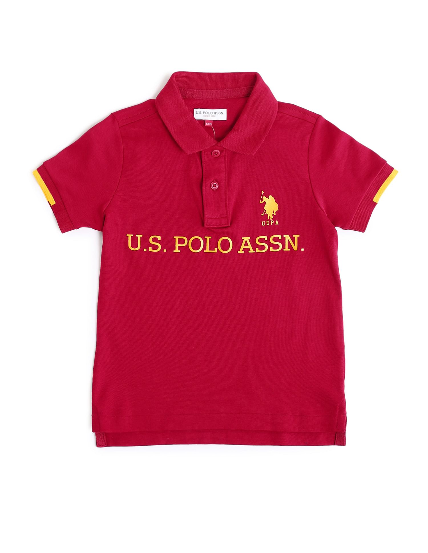 U.S. Polo Assn. Kids Boys Typography Printed Polo Shirt