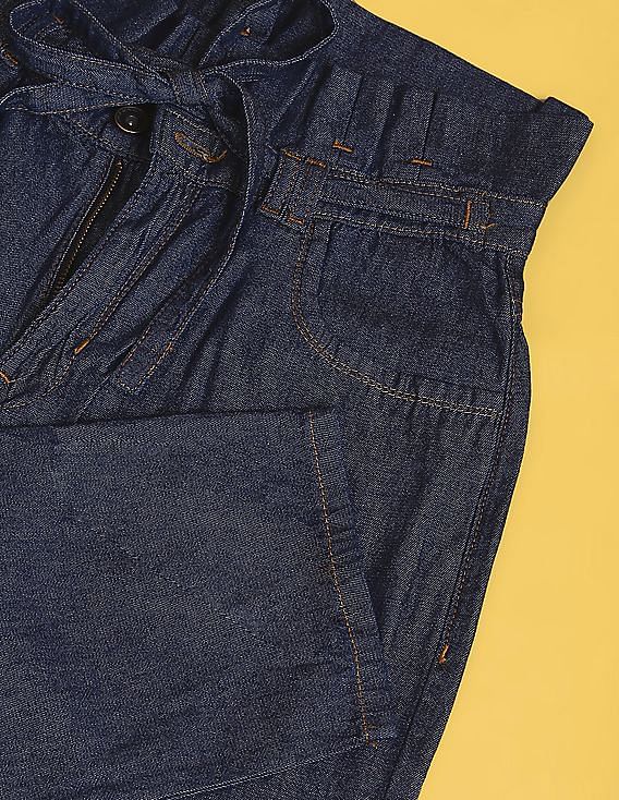 Flying Machine Women High Rise Boyfriend Fit Rinsed Jeans