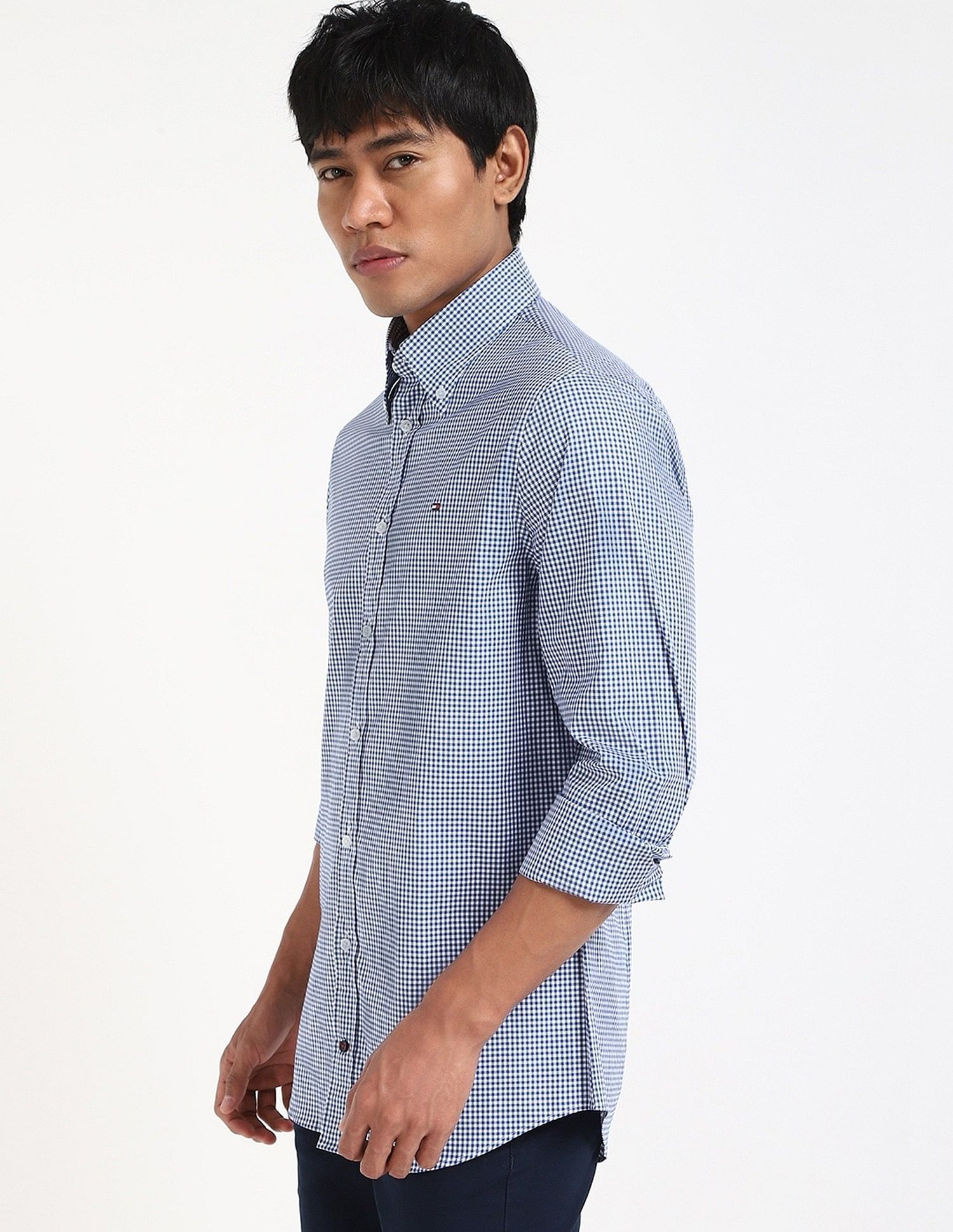 Tommy Hilfiger Checks Regular-Fit Poplin Woven Shirt