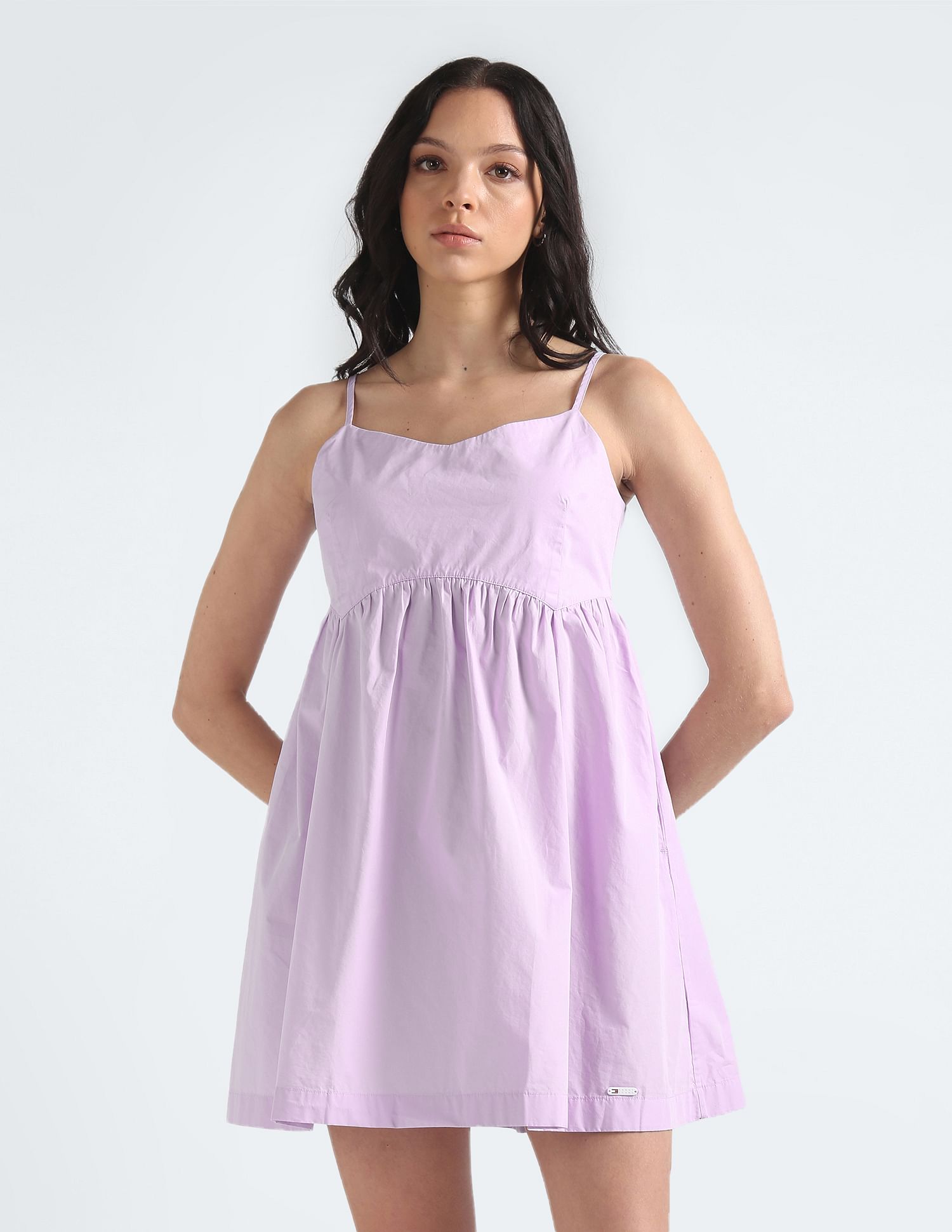 Tommy Hilfiger Back Tie Poplin Strap Dress