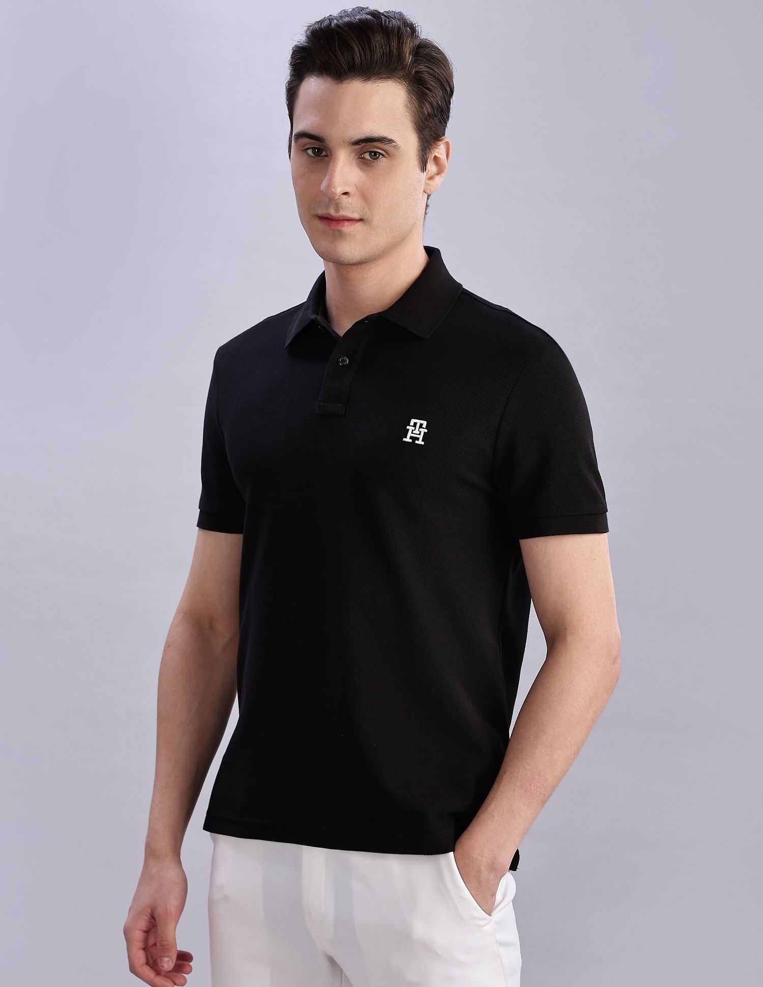 Tommy Hilfiger Solid Regular-Fit Cotton Polo Shirts