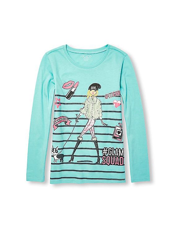 Girls Long Sleeve Girl Graphic Tee