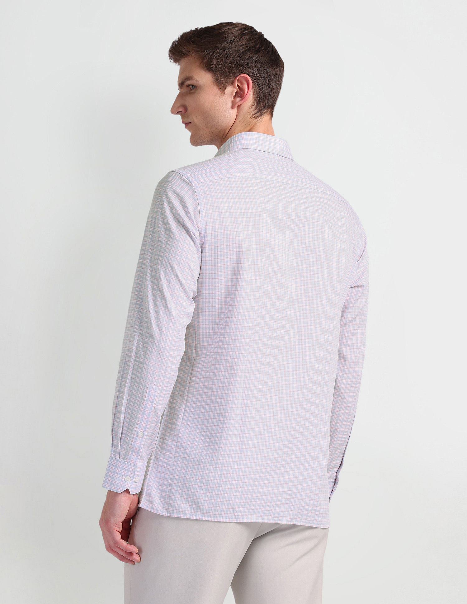 Arrow Cutaway Collar Tartan Check Shirt