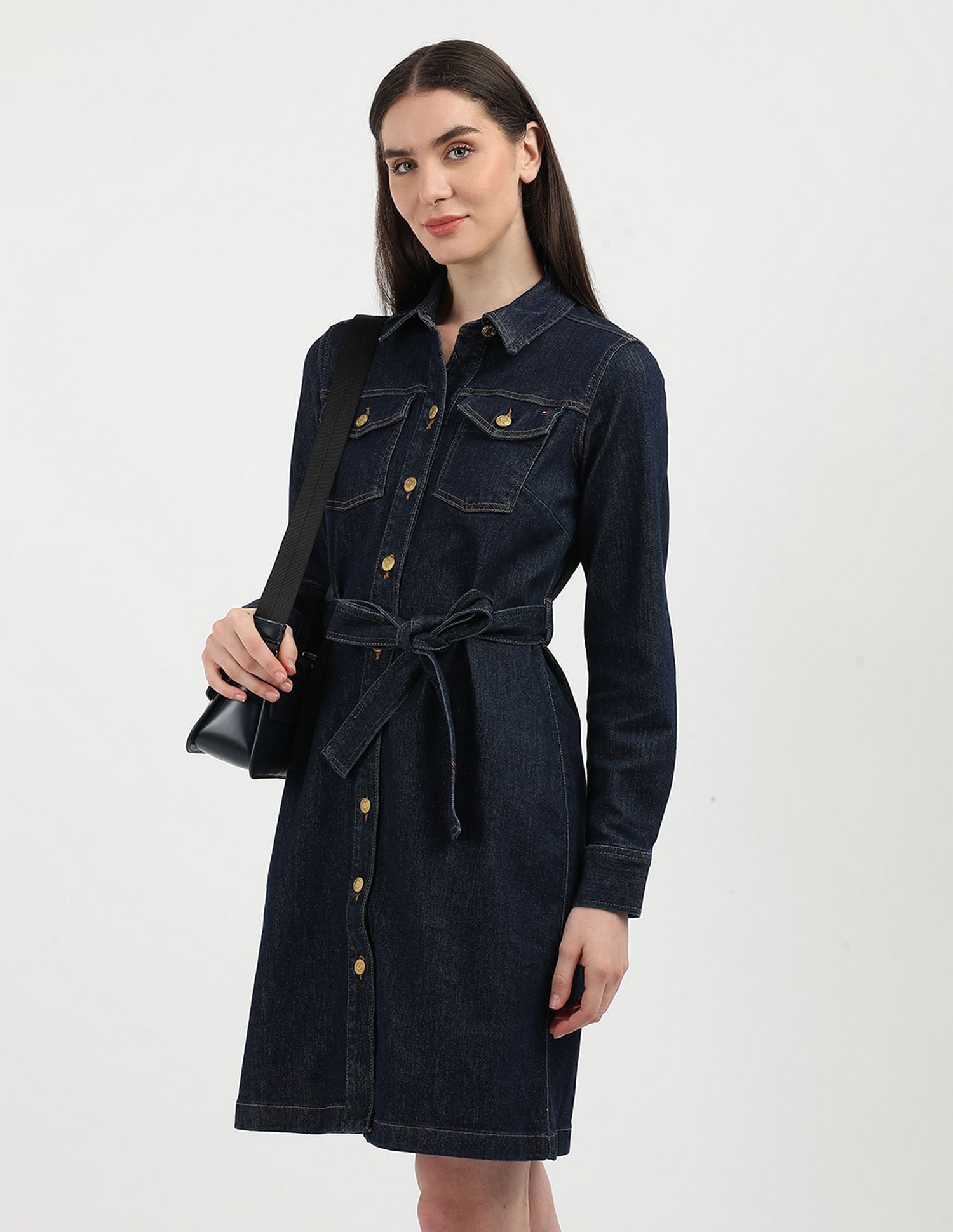 Tommy Hilfiger Denim Belt Knee Dress