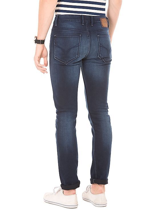 Flying Machine Whiskered Skinny Fit Jeans