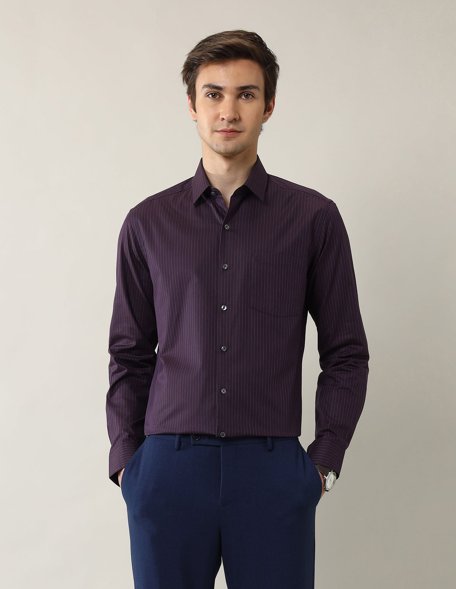Arrow Manhattan Slim Fit Pure Cotton Ceremonial Shirt