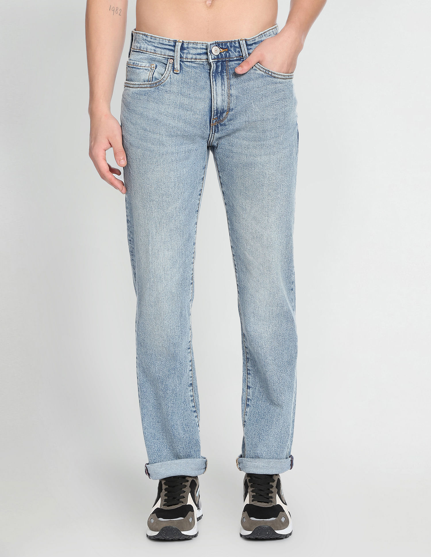 Flying Machine Freddie Slim Straight Fit Classic Vintage Jeans