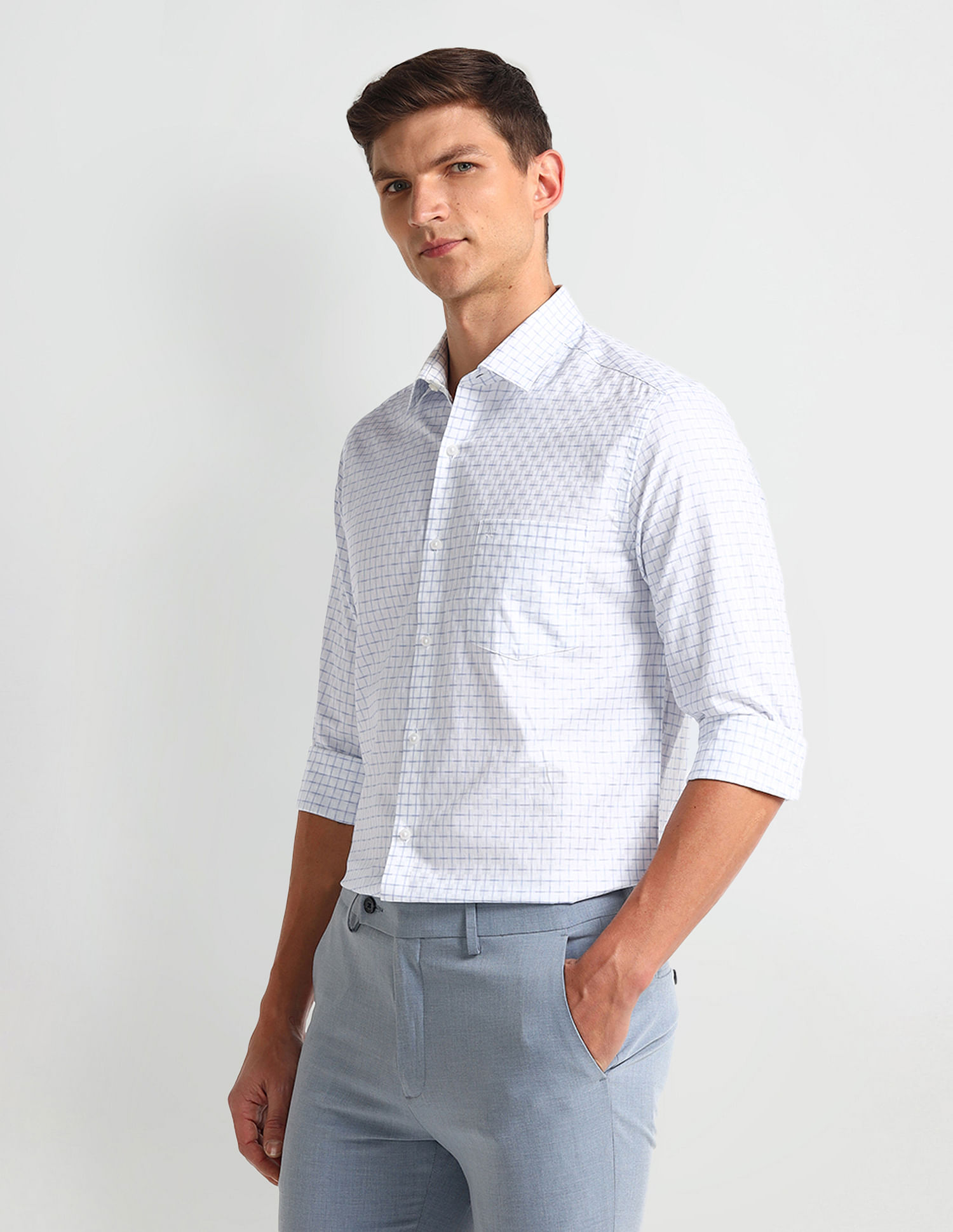 Arrow Windowpane Checked Dobby Shirt