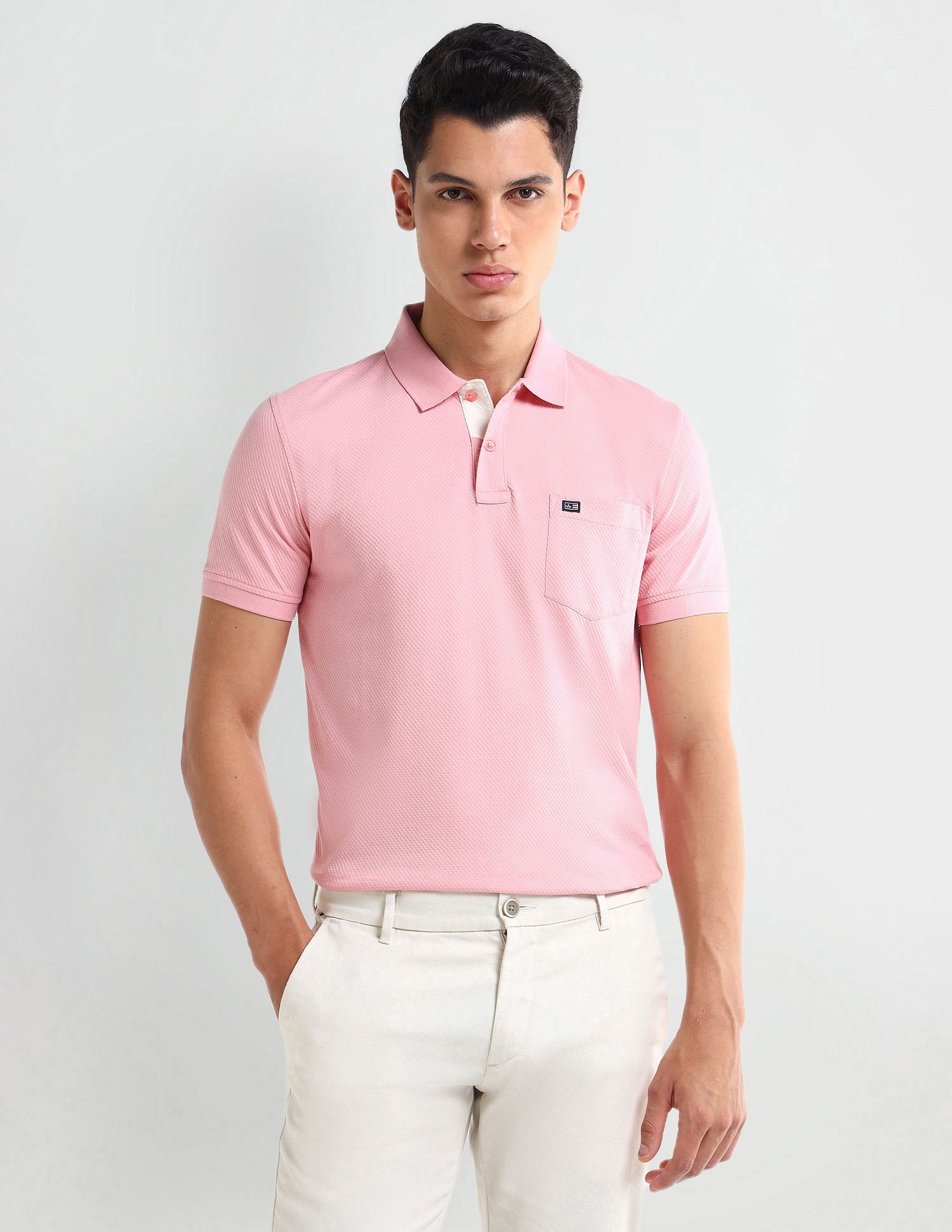 Arrow Sport Textured pattern Regular Polo Shirt