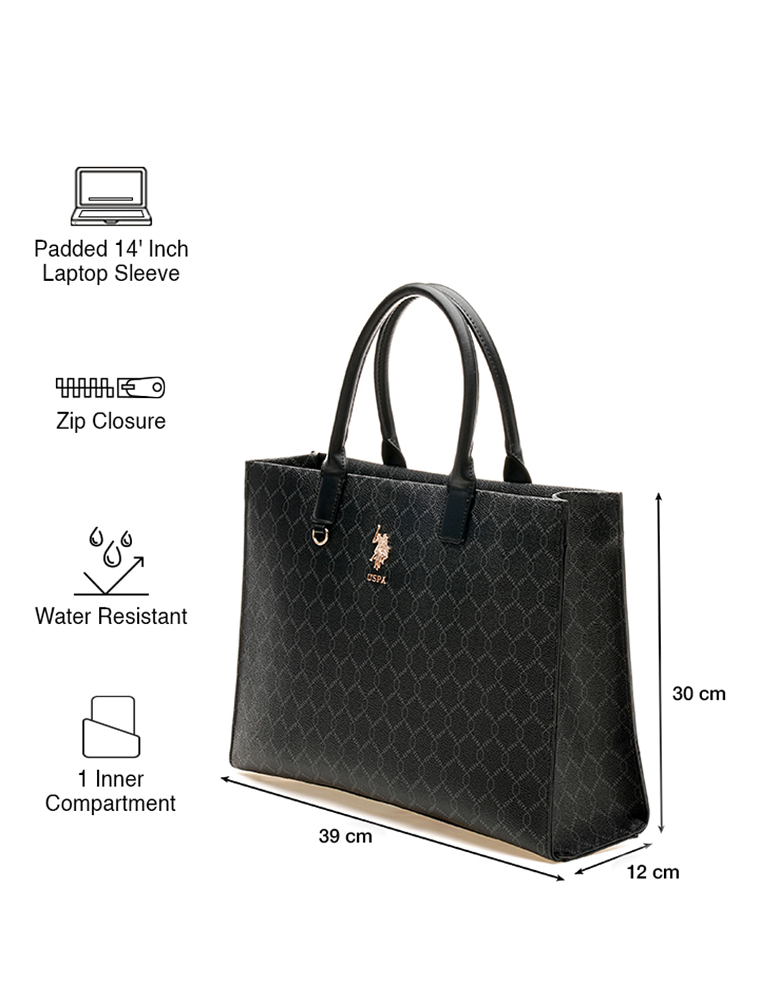 U.S. Polo Assn. Madison Monogram Tote Bag