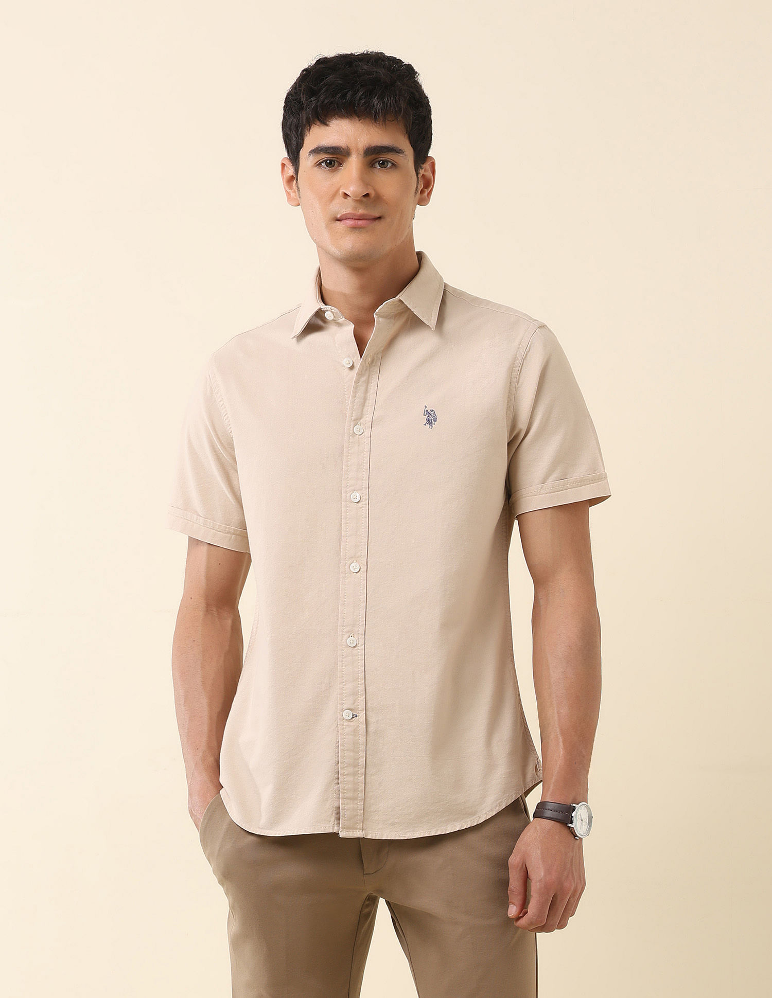 U.S. Polo Assn. Tailored Fit Pure Cotton Oxford Shirt