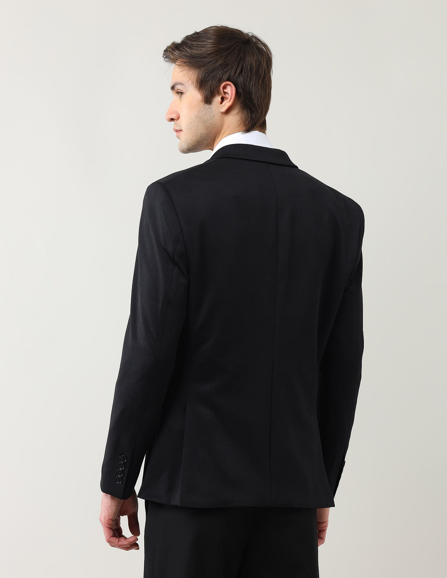 Arrow Zero Calorie Slim Fit Textured Blazer