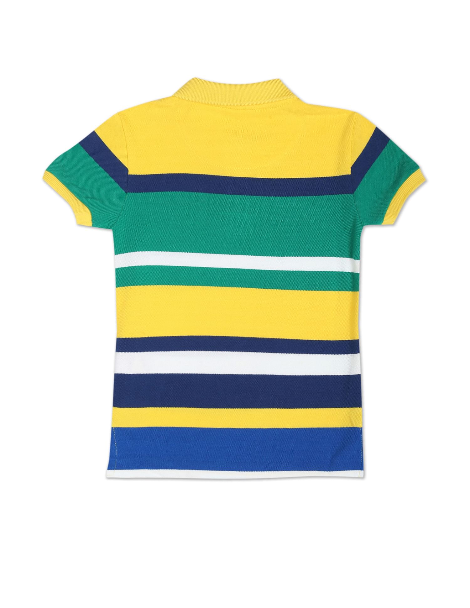 U.S. Polo Assn. Kids Horizontal Stripe Cotton Pique Polo Shirt