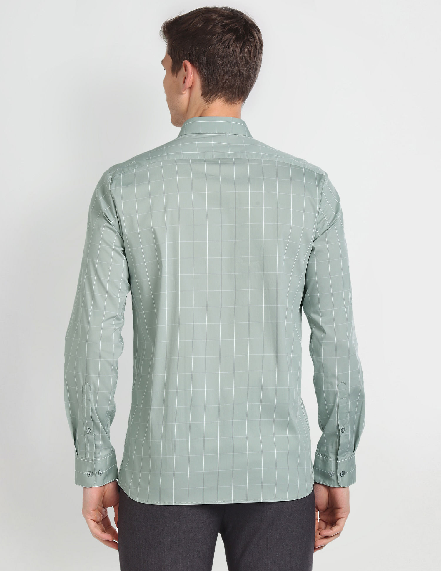 Arrow Windowpane Check Slim Shirt