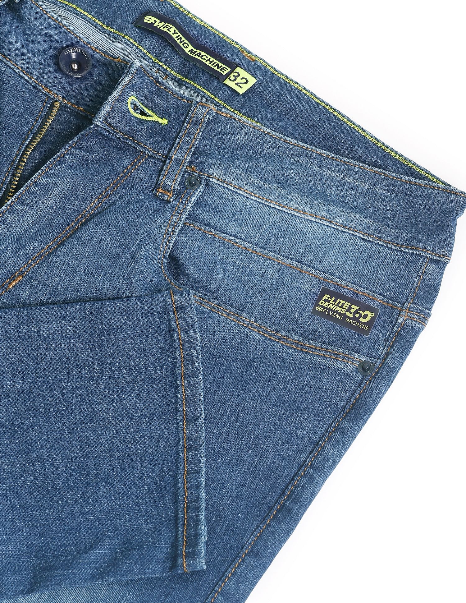 Flying Machine Stone Wash Jackson Super Skinny Fit F-Lite Jeans