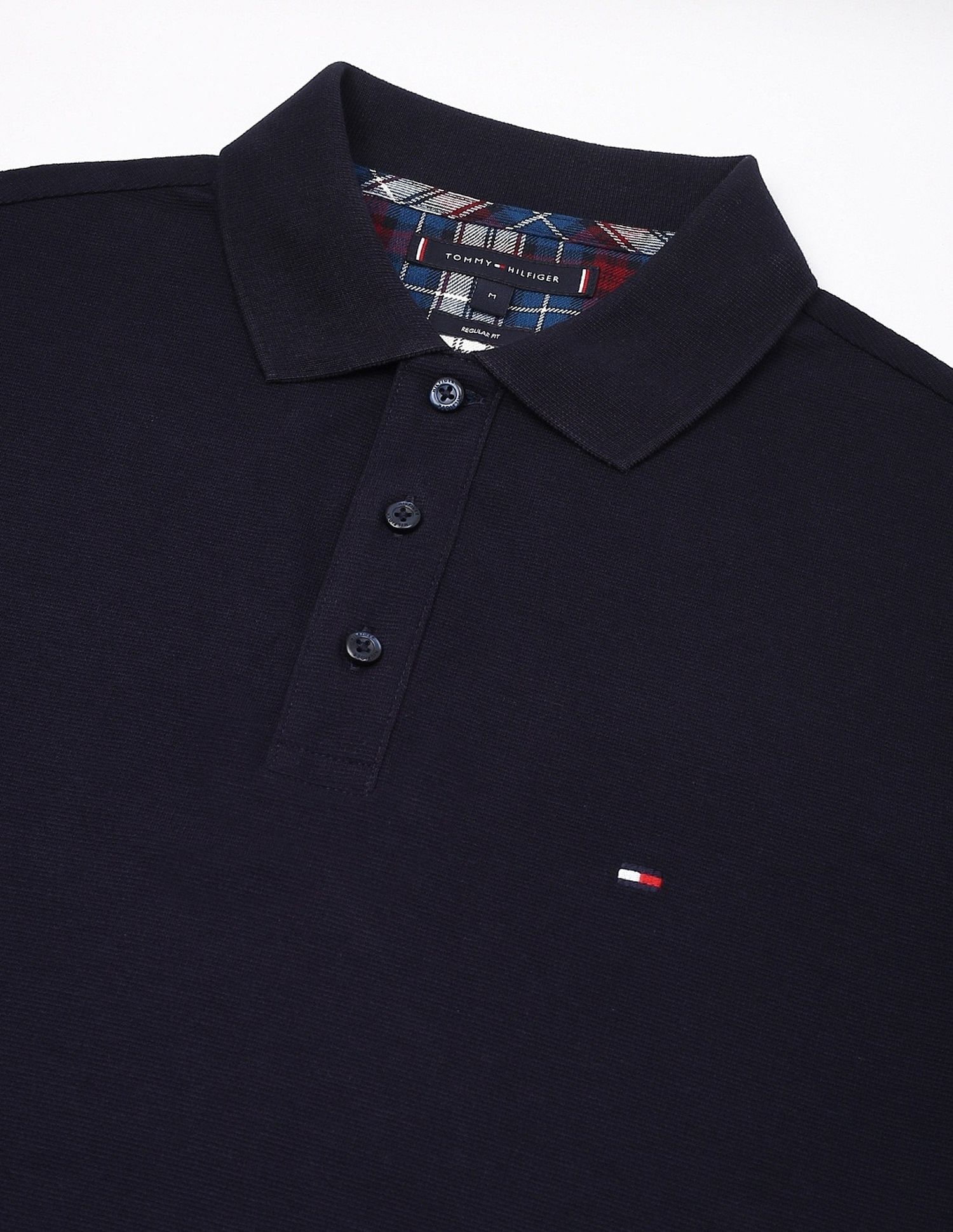 Tommy Hilfiger Solid Regular-Fit Cotton Polo Shirt