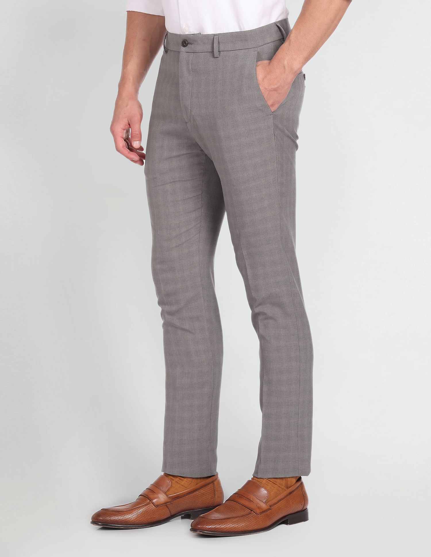 Arrow Newyork Mid Rise Dobby Trousers