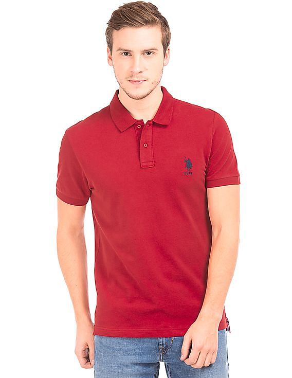 Us polo association men's 2024 solid regular fit polo