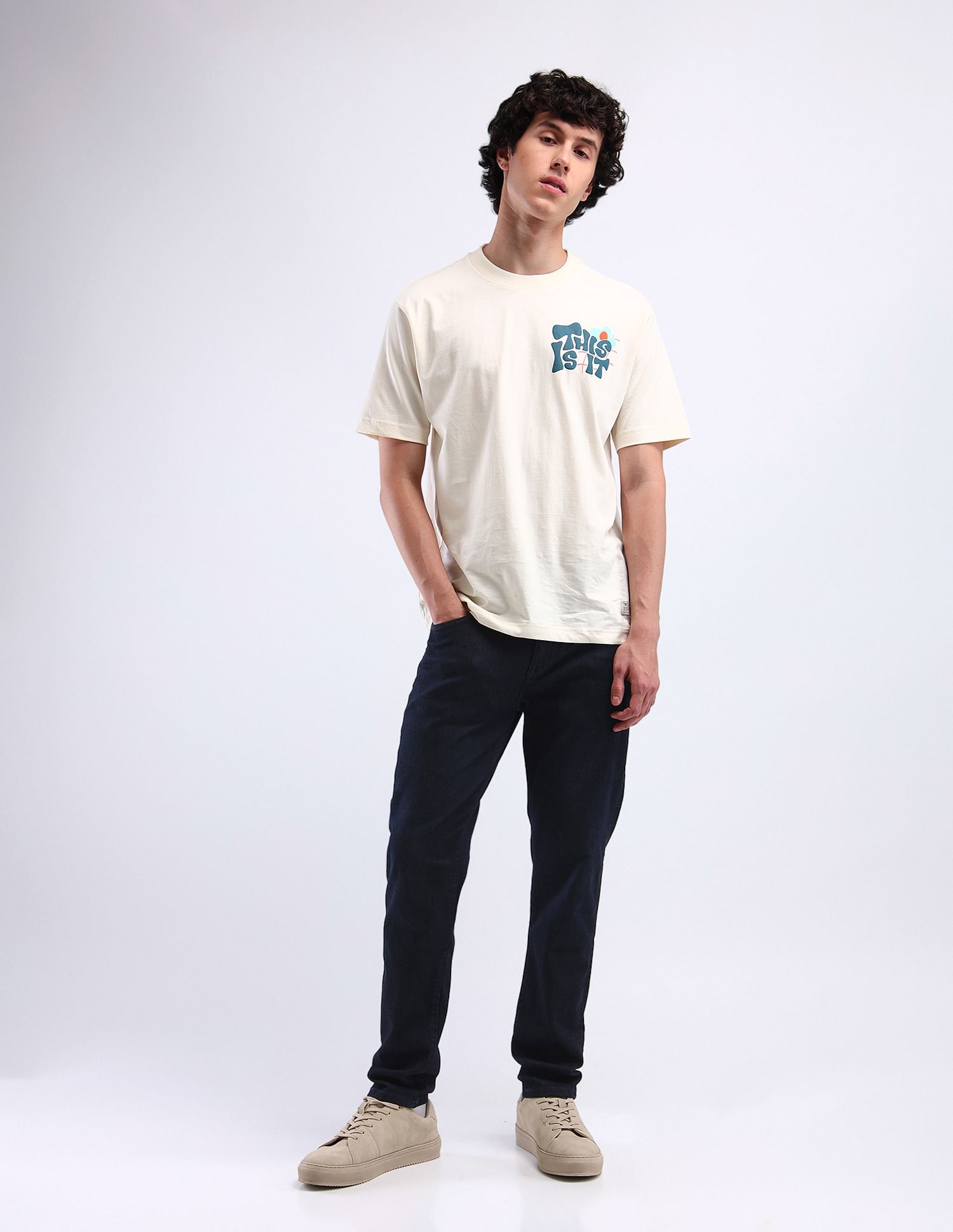 Flying Machine Mid Rise Slim Tapered Fit Jeans