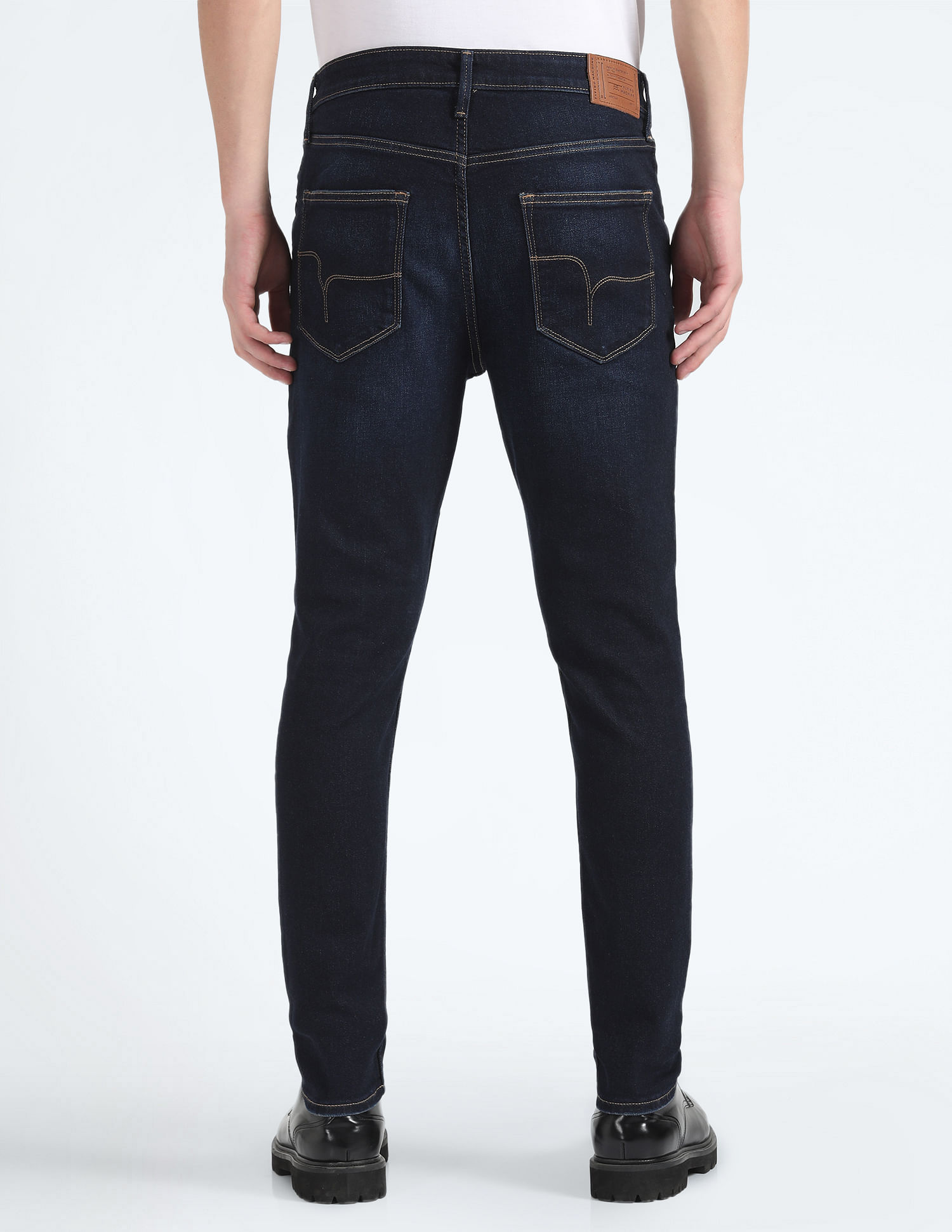 Flying Machine Morrison Skinny Cropped Dark Wash Jeans
