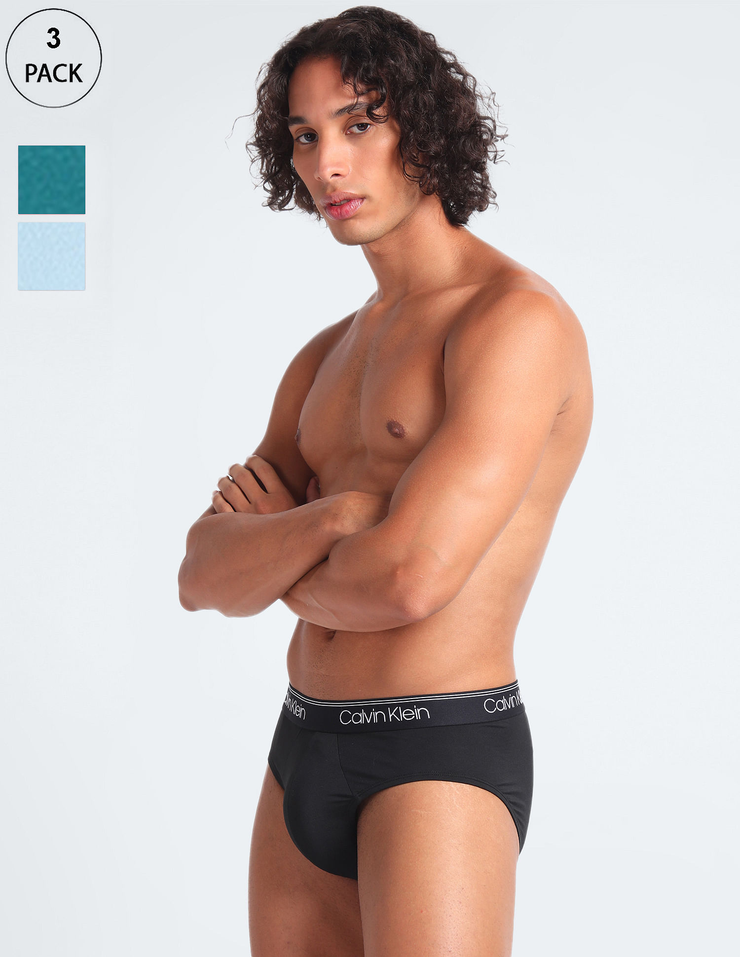 Buy Calvin Klein Underwear Microfiber Stretch Hip Briefs - Pack Of 3 