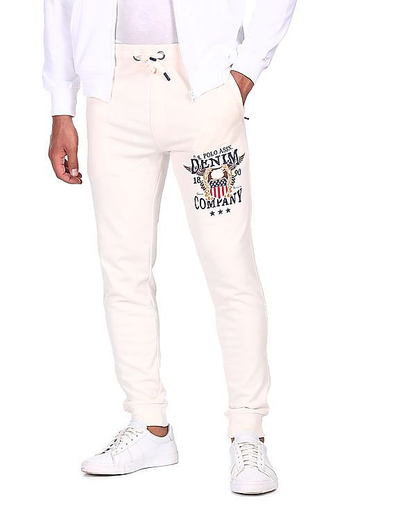 men off white joggers