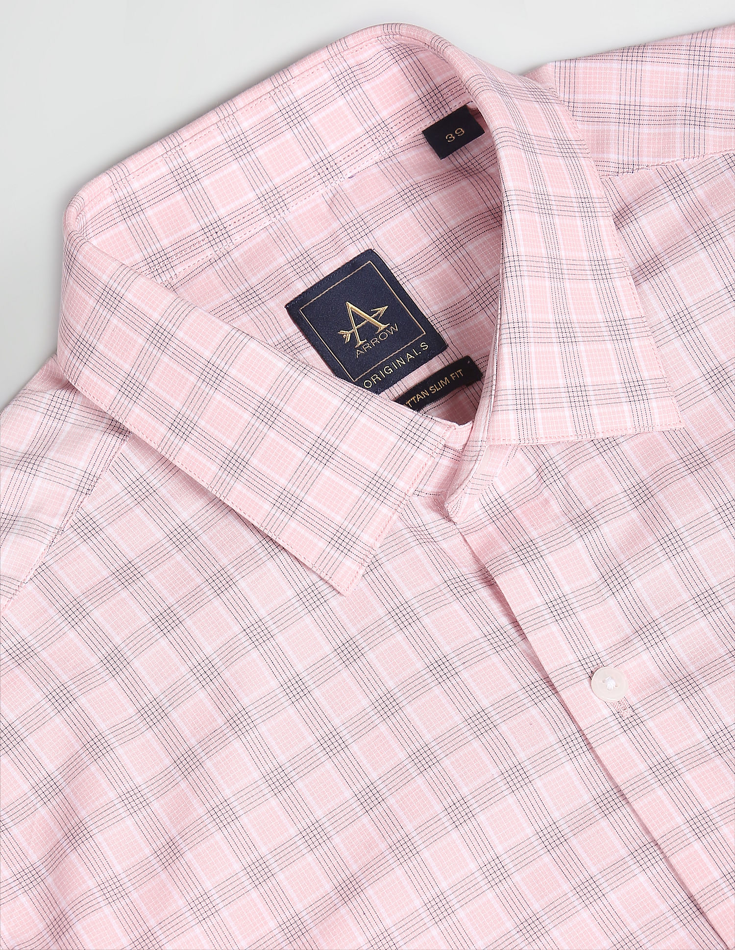 Arrow Tartan Check Manhattan Slim Fit Shirt