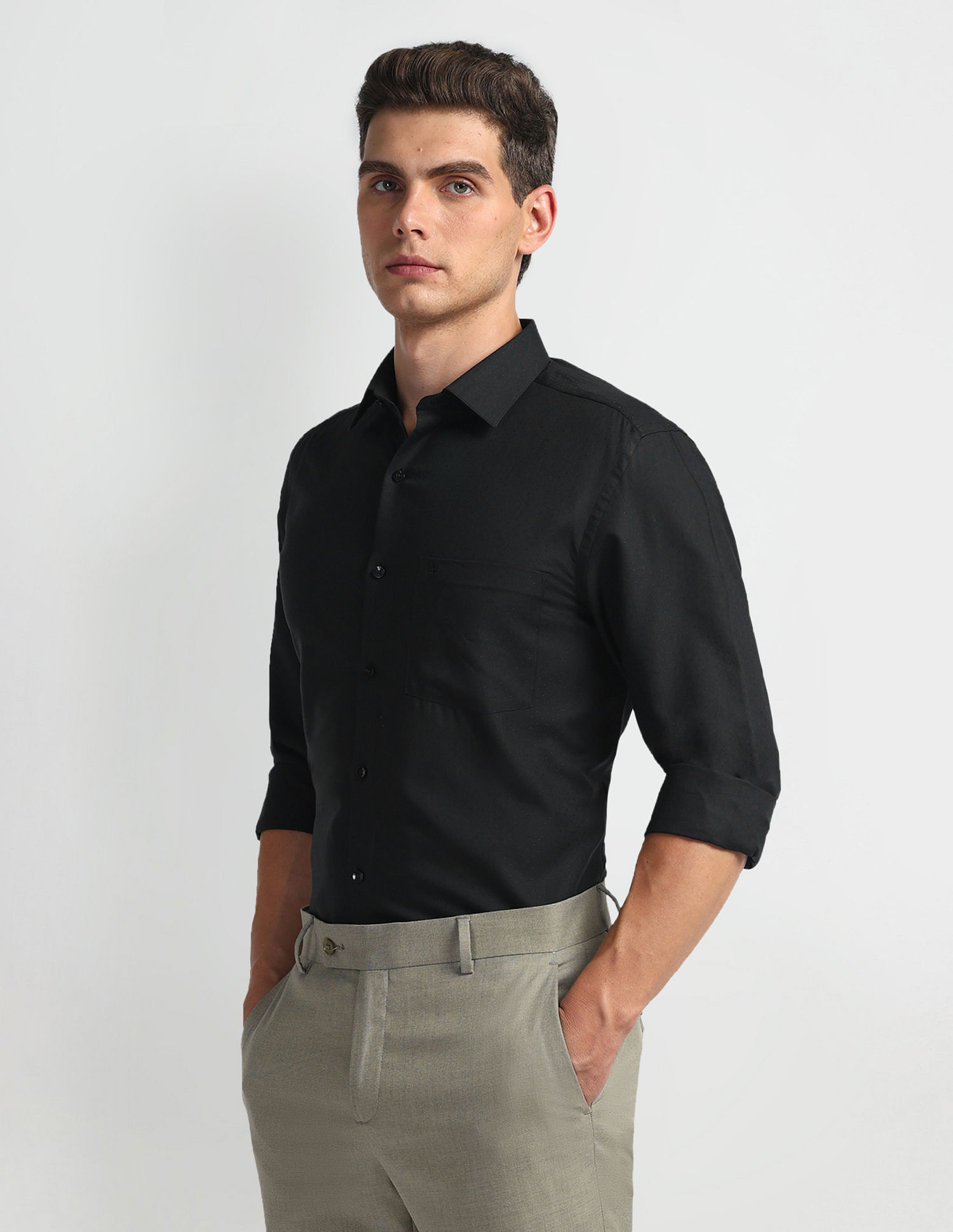 Arrow Self Design Twill Shirt