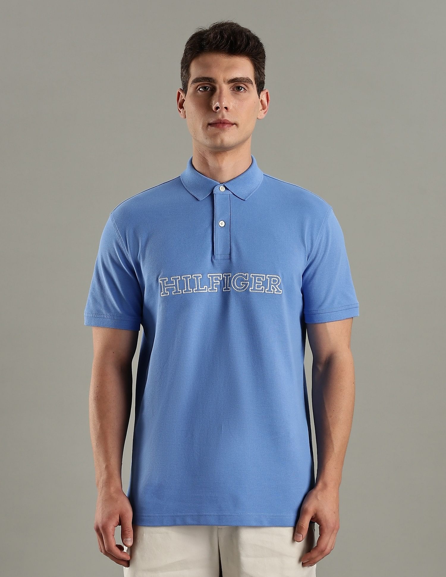 Tommy Hilfiger Embroidered Logo Regular-Fit Cotton Polo T-Shirt