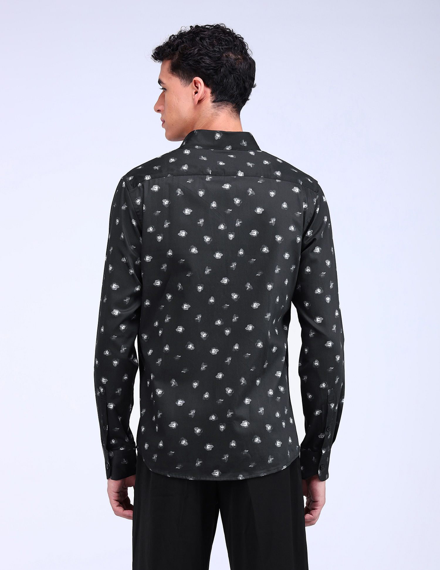 Flying Machine F-Lite Digital Print Sateen Shirt