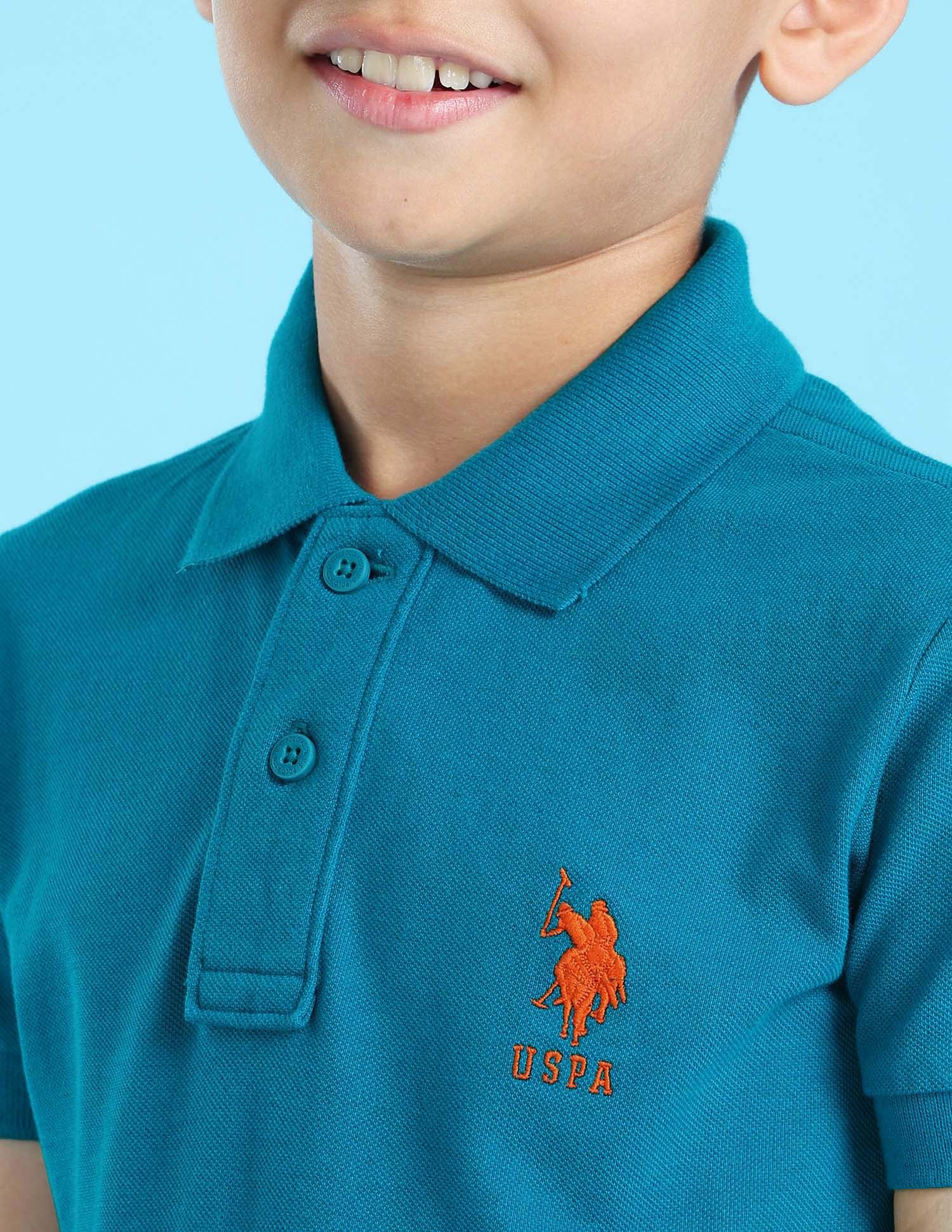 U.S. Polo Assn. Kids Boys Cotton Pique Polo Shirt