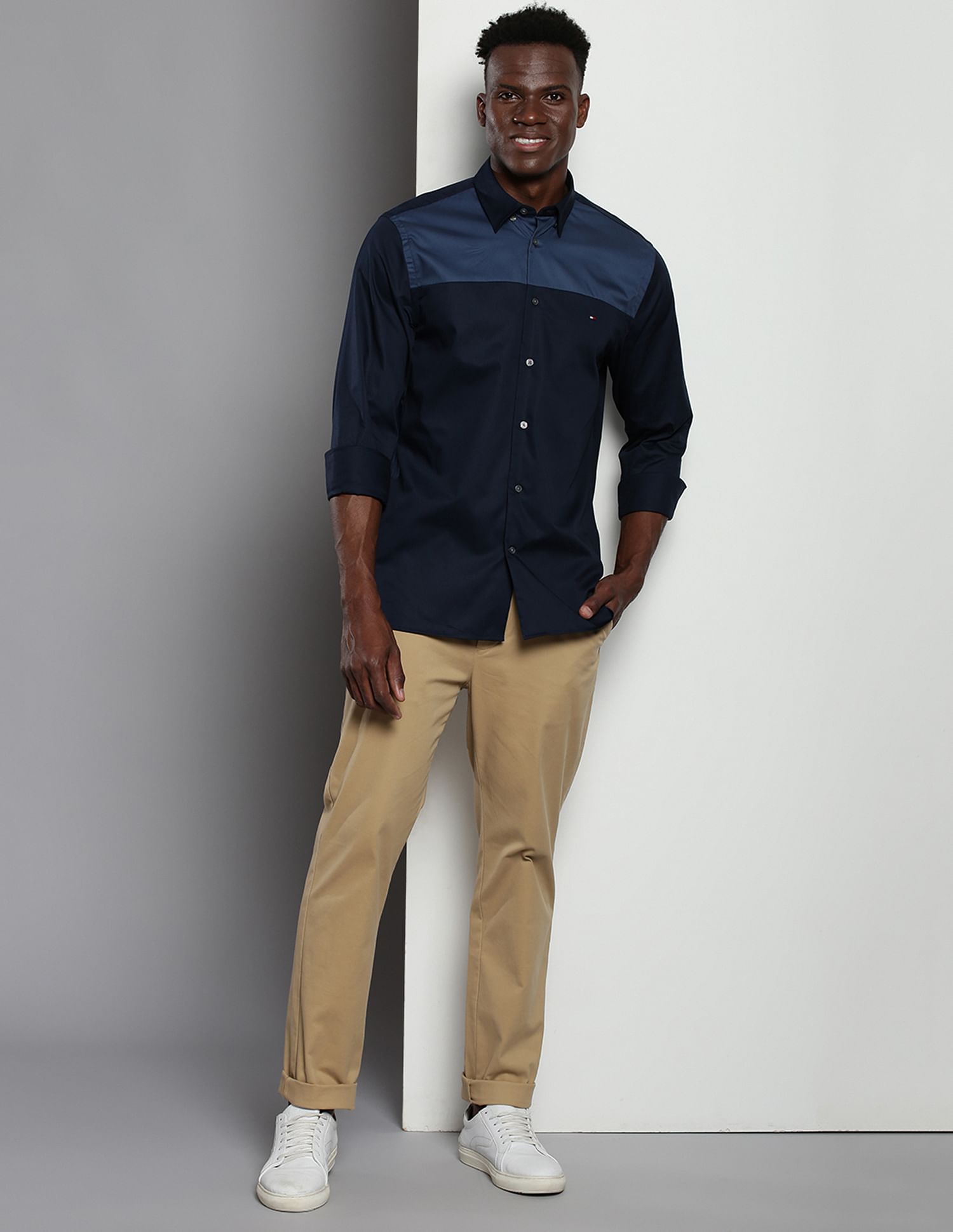 Tommy Hilfiger Colour Block Sateen Shirt
