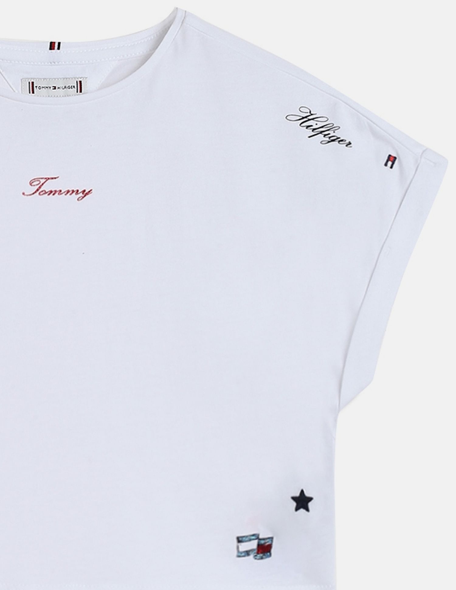 Tommy Hilfiger Kids Girls Logo Relaxed-Fit Cotton T-Shirt