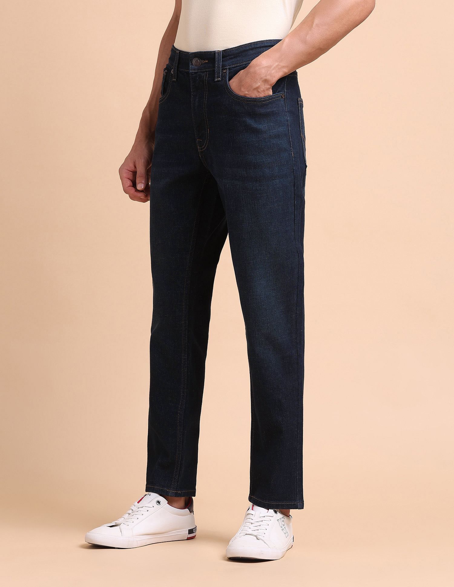 U.S. Polo Assn. Denim Co. Cole Comfort Cropped Fit Blue Jeans