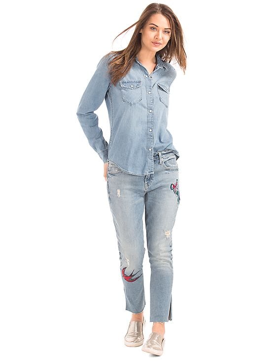 Gap Jeggings Buy GAP Women Women Blue Authentic 1969 Embroidered