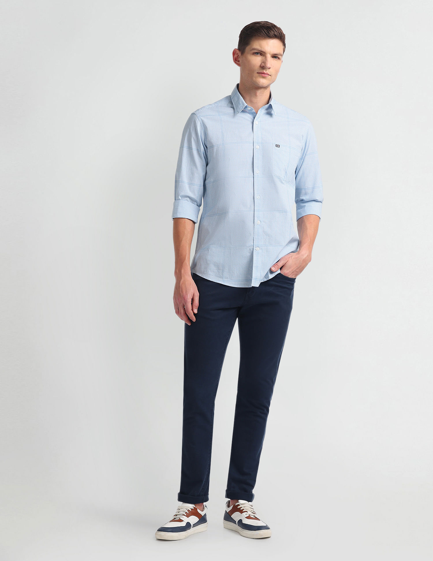 Arrow Sports Micro Check Slim Fit Shirt