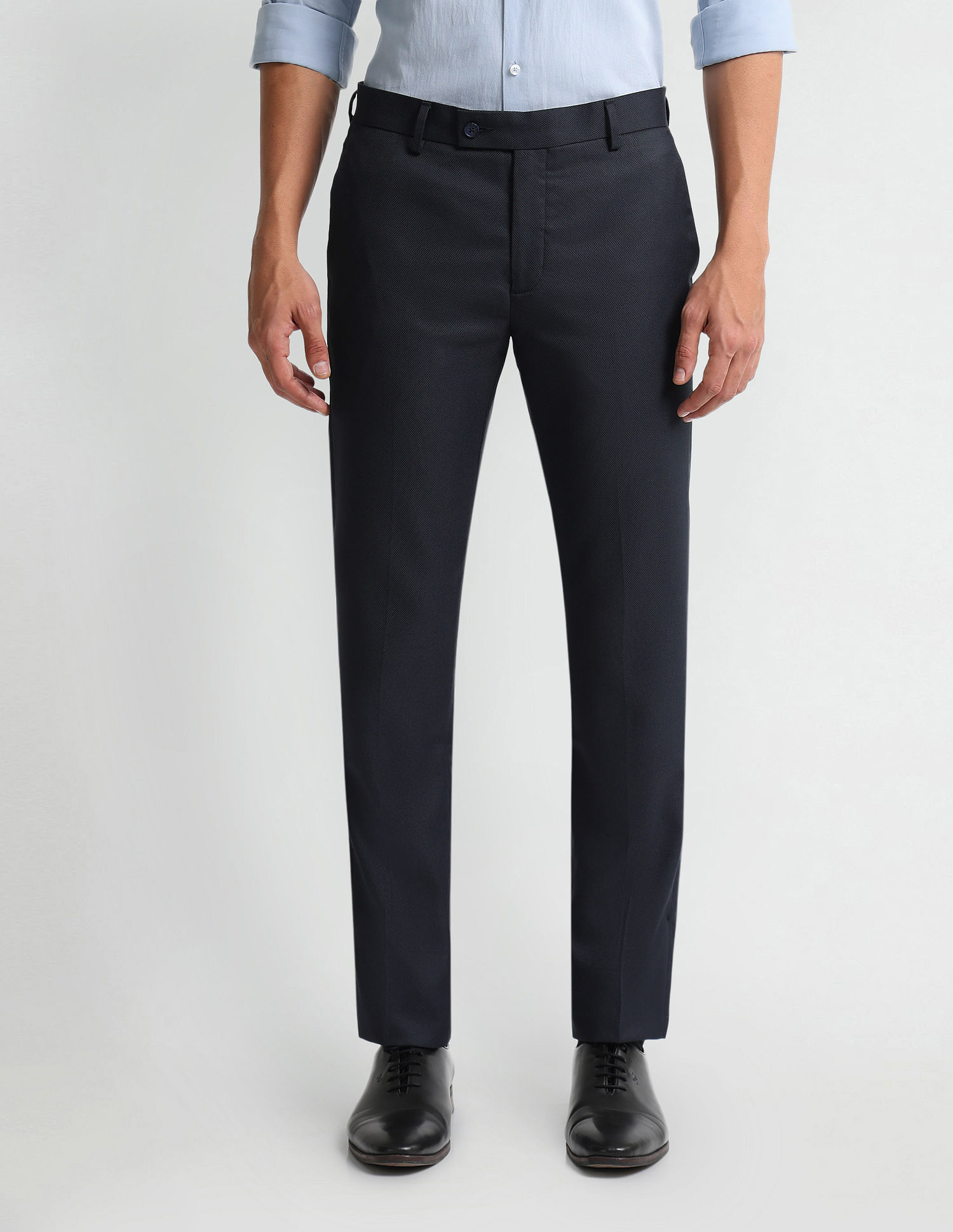 Arrow Solid Dobby Trousers