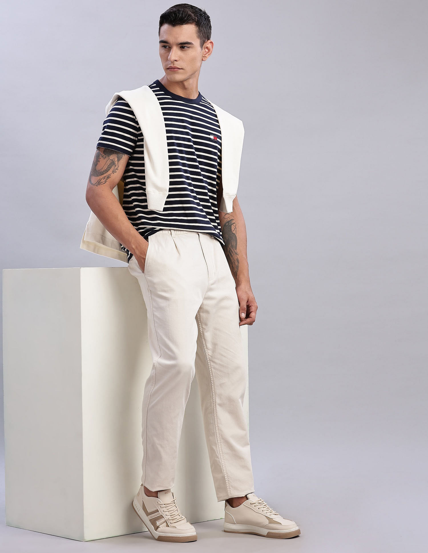Tommy Hilfiger Mens Blue Printed T-Shirt