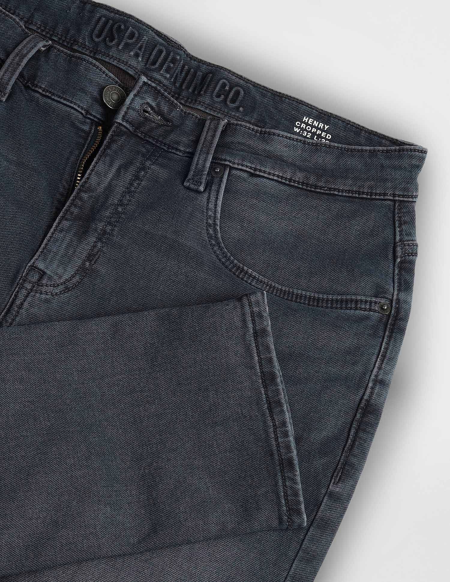 U.S. Polo Assn. Denim Co. Henry Tapered Cropped Fit Black Jeans